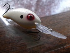Custom Painted Strike King 3XD 3 XD 12+ Footer Bone Orange Rattle