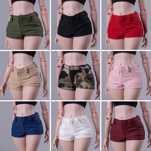 1/6 Scale Female Short Stretch Hot Pants Model Fits 12" Action Figure Body