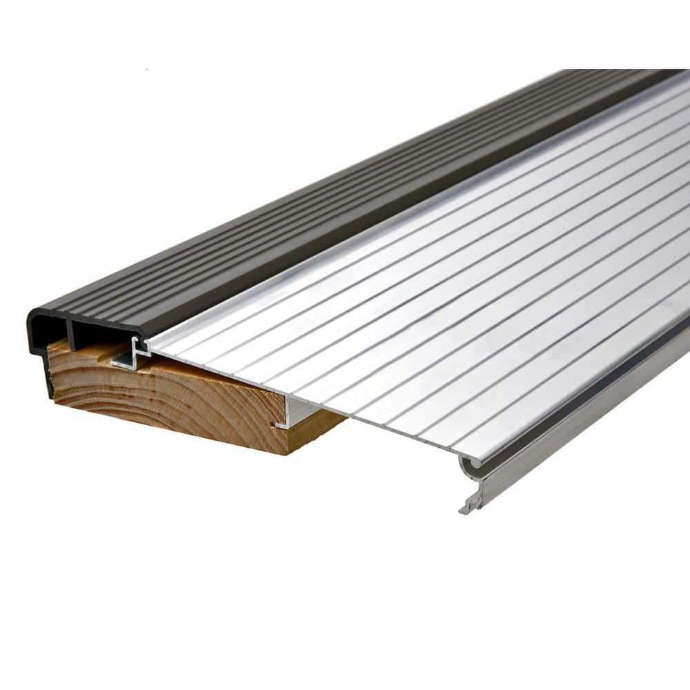 5-5/8 in. x 3 ft. Silver & Brown Fixed Sill Threshold Durable