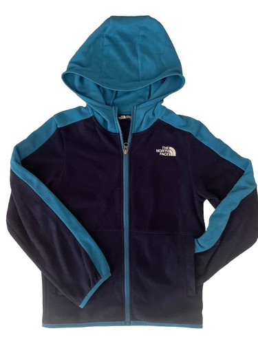 The North Face Kids Full Zip Hoodie Pockets Fleece Sweater Jacket Size S 7/8