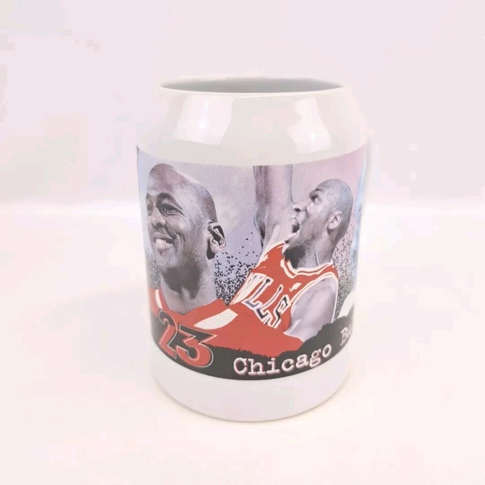 Taza conmemorativa Michael Jordan Tankard Avon 23 cubierta superior NBA Chicago Bulls Foto 2 de 4