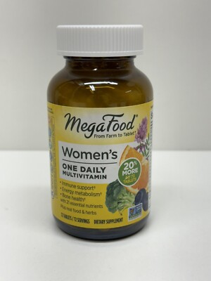 MegaFood Women's One Daily Multivitamin+real food & herbs- 72 Tablets 11/2026