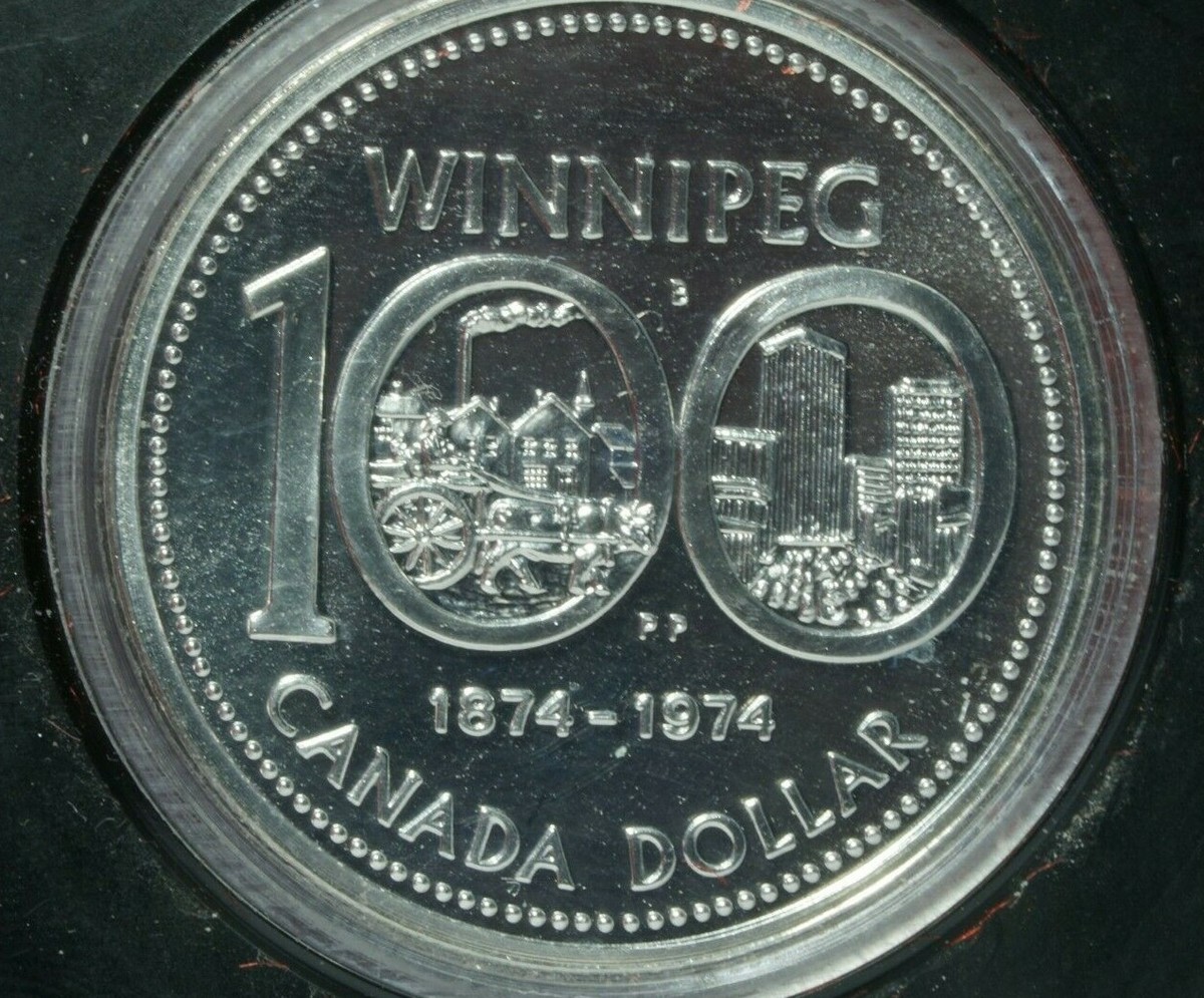 1974 Canada Specimen Silver Dollar - 100th Anniversary of Winnipeg