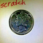1935 "Mercury" dime -  scratch on obverse - circulated