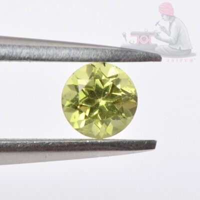 Natural Peridot 7mm Round Cut Untreated Loose Gemstone for sale Pieces 