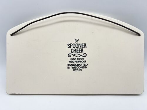 Spooner Creek Ceramic Wall Arch Plaque Handcrafted-Wisconsin 9" Long - Grateful - Picture 2 of 2