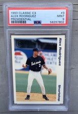 1993 Classic C3 Presidential ALEX RODRIGUEZ Rookie 1 of 5000 Limited RC PSA 9  