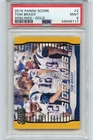 2016 PANINI SCORE #2 TOM BRADY SIDELINES "GOLD", PATRIOTS - PSA 9 MINT (46117)