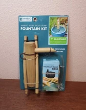 Bamboo Accents Water Fountain Spout & Pump Kit Indoor/Outdoor Zen Garden - NEW!