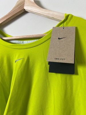 neon nike crop top