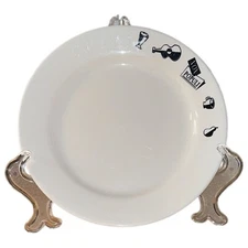 Homer Laughlin Restaurant Ware Plates 8.25” MCM Vox Populi Voice Of The People