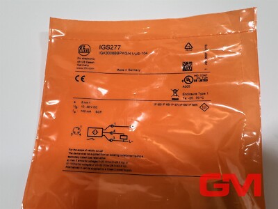 Sensore Di Prossimità Induttivo IFM Electronic IGK3008BBPKG/US-104 (IG5788), Nuovo In Busta