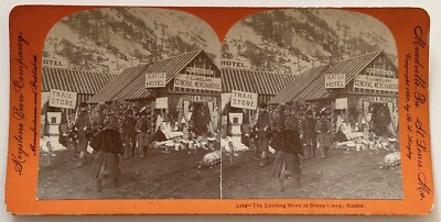 USA Alaska Klondike Rush Verso L Oro 1898 Foto Singley Stereo - Vintage ...