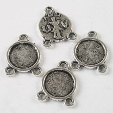 18pcs dark silver tone Picture Frame pendant h3671