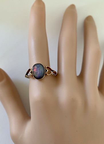 ART DECO OPAL DOUBLET 9CT ROSE GOLD VALUATION $1,500 - Picture 7 of 8