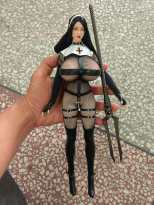1/6 Flexible Body Huge Breast Nun Clothes Head Sculpt Set 12''Action Figure  Doll