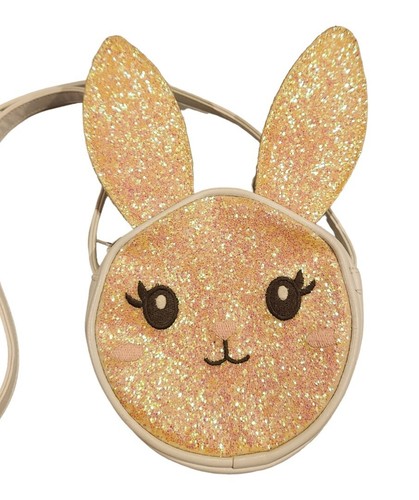 Gymboree Bunny Purse Glitter Sparkle White Zip Up Shoulder Strap Rabbit Dress Up - Picture 2 of 14