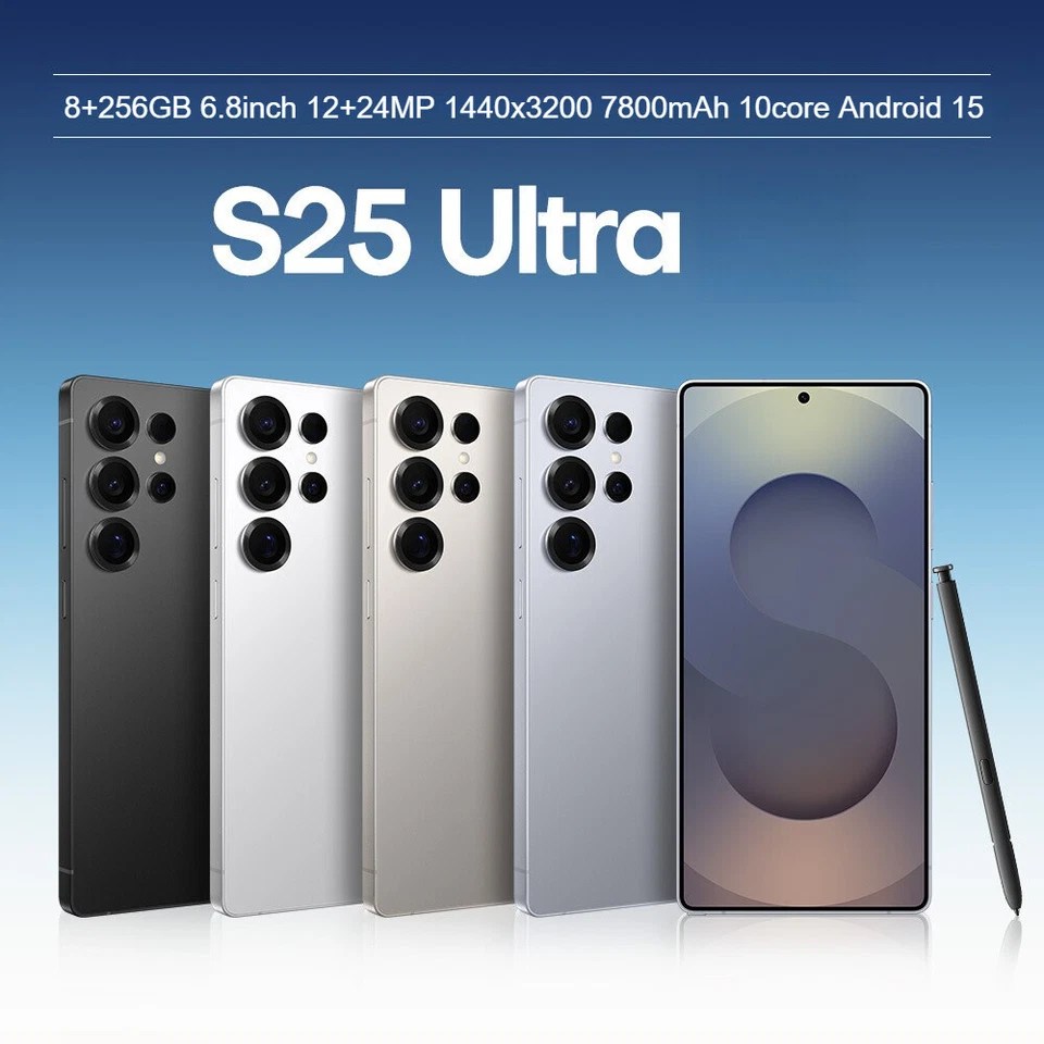 S25 Ultra 6.8" Smartphone Unlocked Android 15 Dual SIM 7800mAh Cell Phone Gifts - Image 2 of 4
