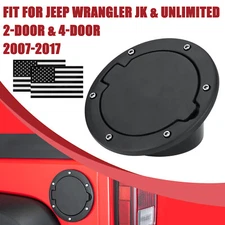 Fuel Filler Door Cap Gas Cover Cap fit Jeep Wrangler JK & Unlimited 2010
