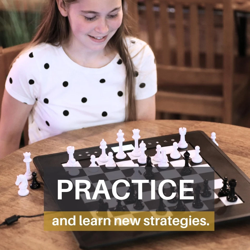 Juego de tablero de ajedrez electrónico - Niños y adultos - Modo de enseñanza - Sensor de presión... Foto 3 de 4