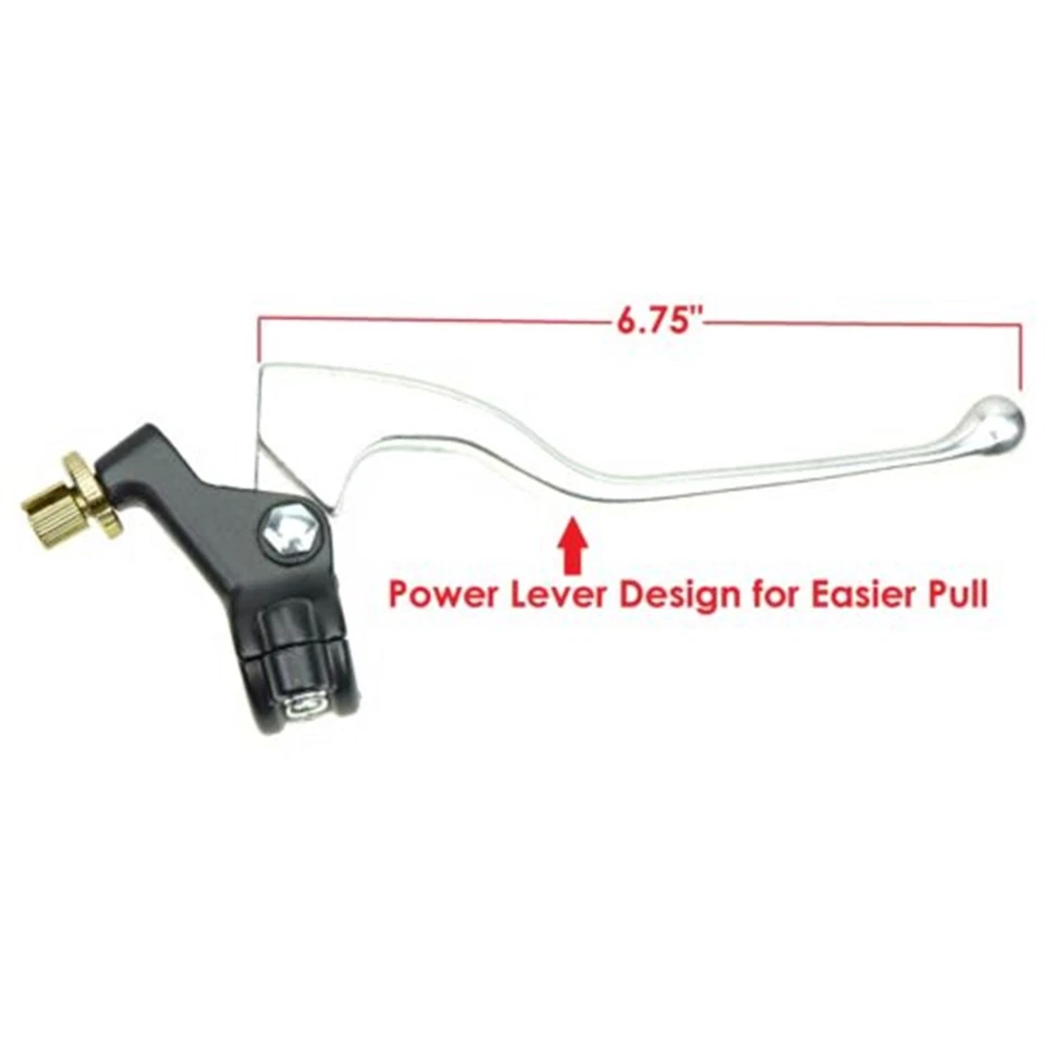 Front Brake Lever Assembly w/ Black 2-Piece Perch 7/8" for Motorcycles 32-37210 - Image 4 of 4