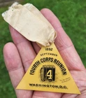 Civil War Union Veteran 4th Corps Reunion Celluloid Ribbon Washington DC GAR