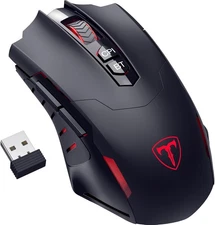 RisoPhy PC400 Wireless Gaming Mouse with 8000 DPI, 2.4G & Bluetooth Black 