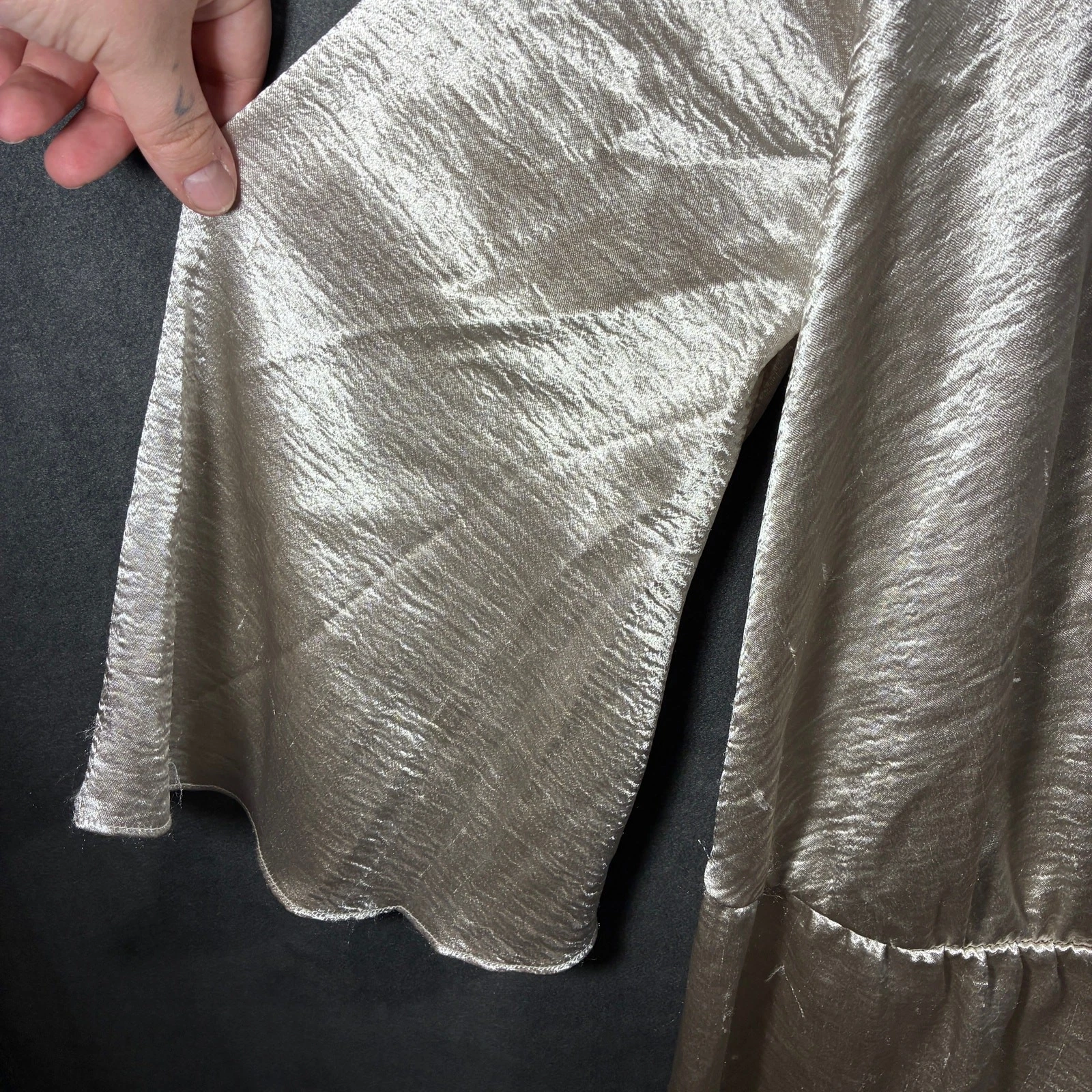 UNDERCOVER victorias secret abito donna avvolgente XS champagne pizzo angelo fata civetta reggenza