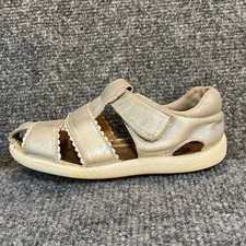 See Kai Run Gloria II Toddler Size 9 Silver Sandals Shoes Adjustable Hook Loop