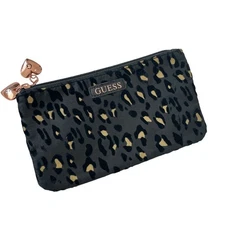 new Guess animal dual heart velvet wallet clutch bag A1 2016