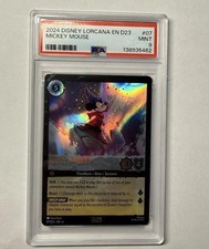 2024 DISNEY LORCANA EN D23-D23 EXPO PROMO MICKEY MOUSE - PLAYFUL SORCERER PSA 9