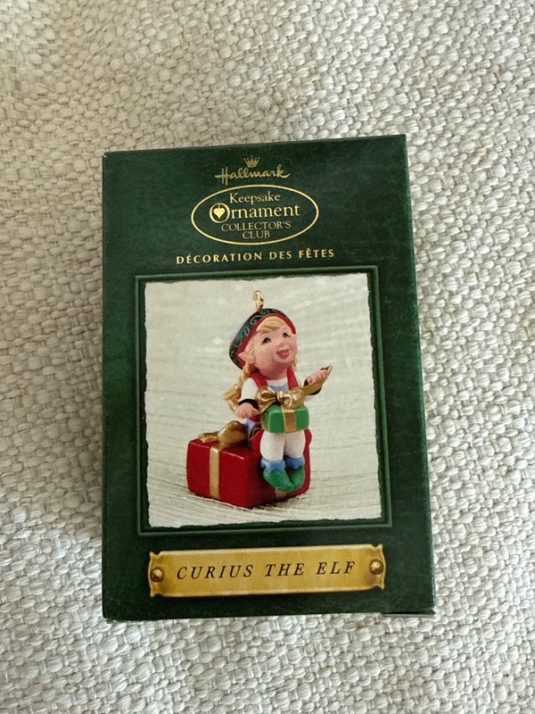 2002 Curius the Elf Hallmark Ornament QXC4623 new 