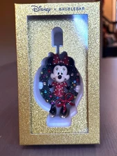 BaubleBar Disney Minnie Mouse Christmas Wreath Bag Purse Charm New In Box