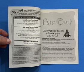 FLIP OUT!   -- ATARI Jaguar Instruction Manual Booklet Only, NO GAME