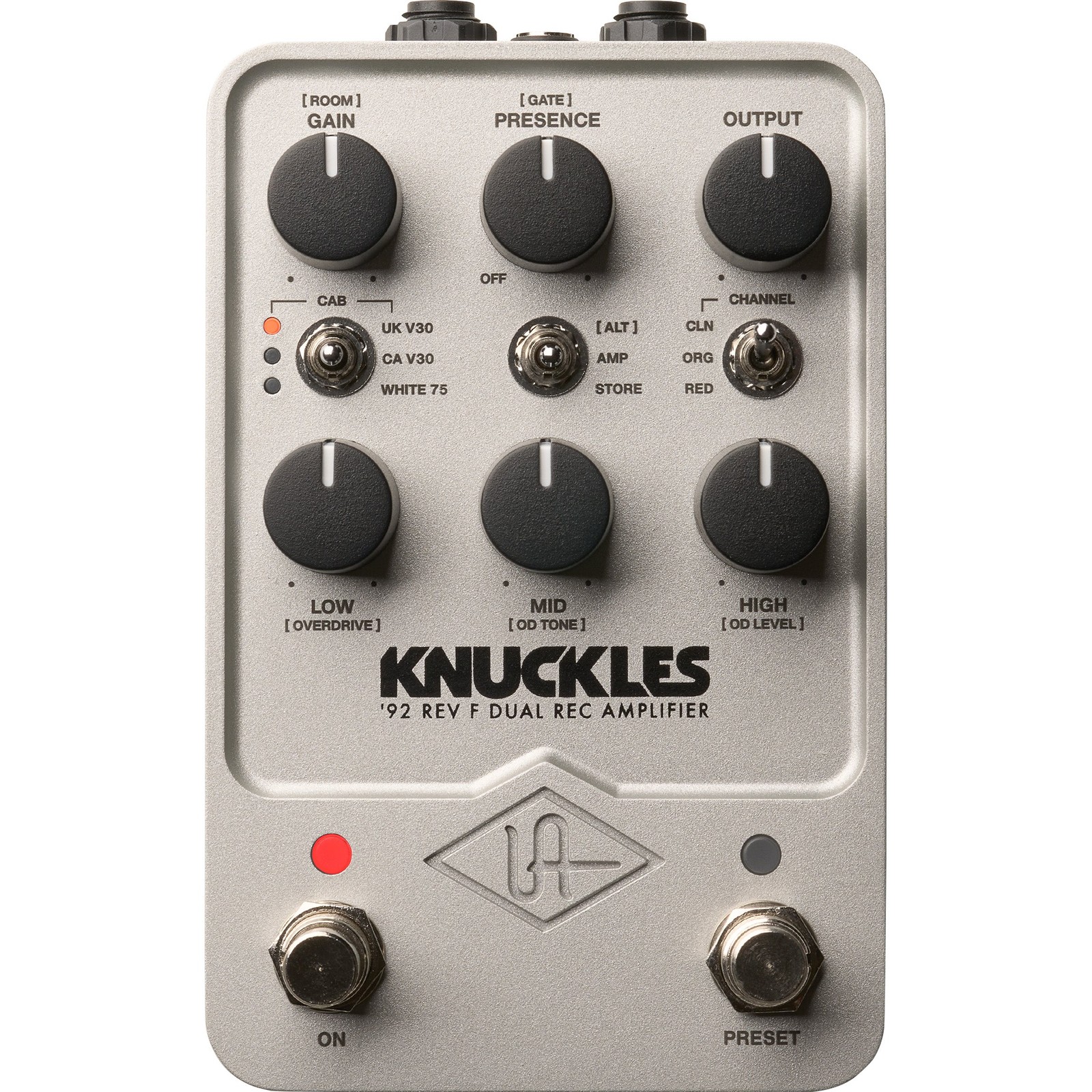 Педаль усилителя Universal Audio Knuckles с двойным усилителем Rec 92 Об/мин