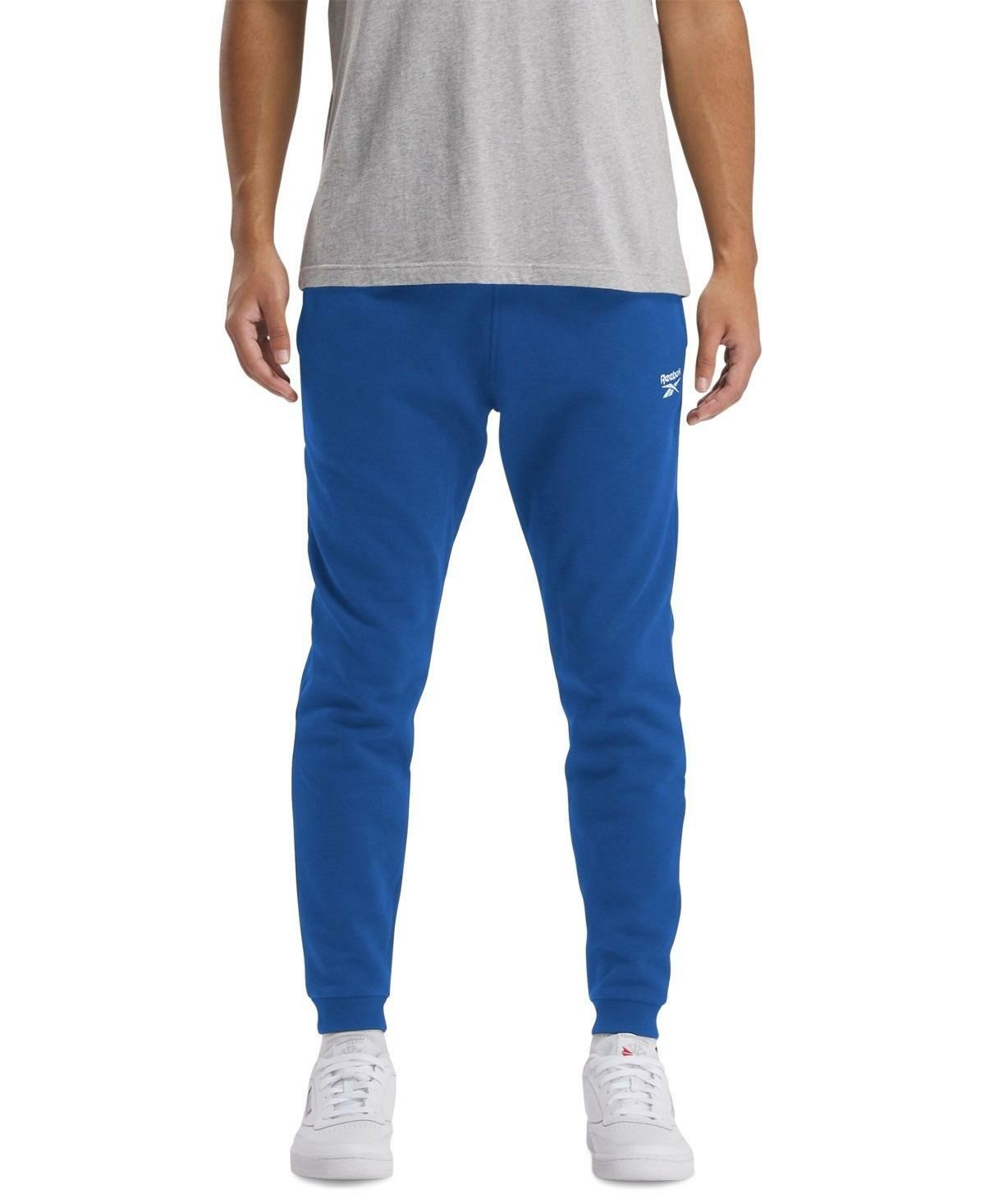 Reebok Joggers Boundless Blue Size 2XL Soft Fleece Drawstring Mens Pockets 5190₽