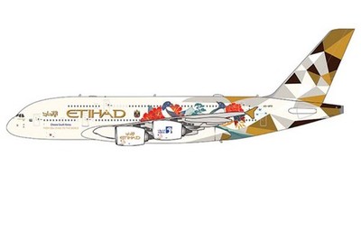 AV4293 Aviation 400 A380-800 1/400 Model A6-APD Etihad Airways w/Stand