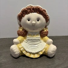 Kimble Mold 1985 Vintage Ceramic Hand Painted Girl in With Music Box