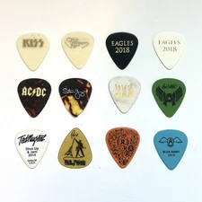 Rare Rock n Roll Legends Guitar Pick Lot AC/DC Aerosmith KISS Cheap Trick Eagles