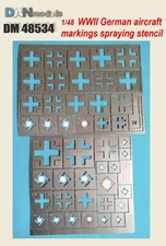 Dan Models 48534 WWll German aircraft markings spraying stencil 1/48