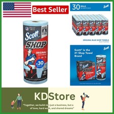 30-Pack Blue Shop Towels - 9.4  x11  , Superior Absorbency for Heavy-Duty Cleaning