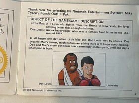 Nintendo Mike Tyson&rsquo;s Punch-Out!! NES Instruction Manual Booklet