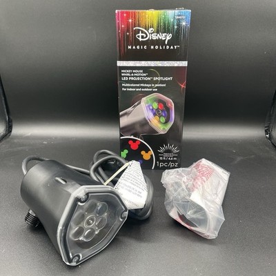 Disney Magic Holiday Mickey Mouse Whirl-A-Motion LED Projection Spotlight: Works