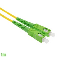 1M SC/APC to SC/APC Fiber Optic Simplex Singlemode Optical Patch Cable Yellow