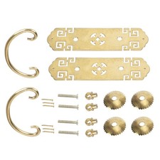 2 Sets Chinese Style Handle Antique Horizontal Drawer Bookstand Wardrobe Cabinet