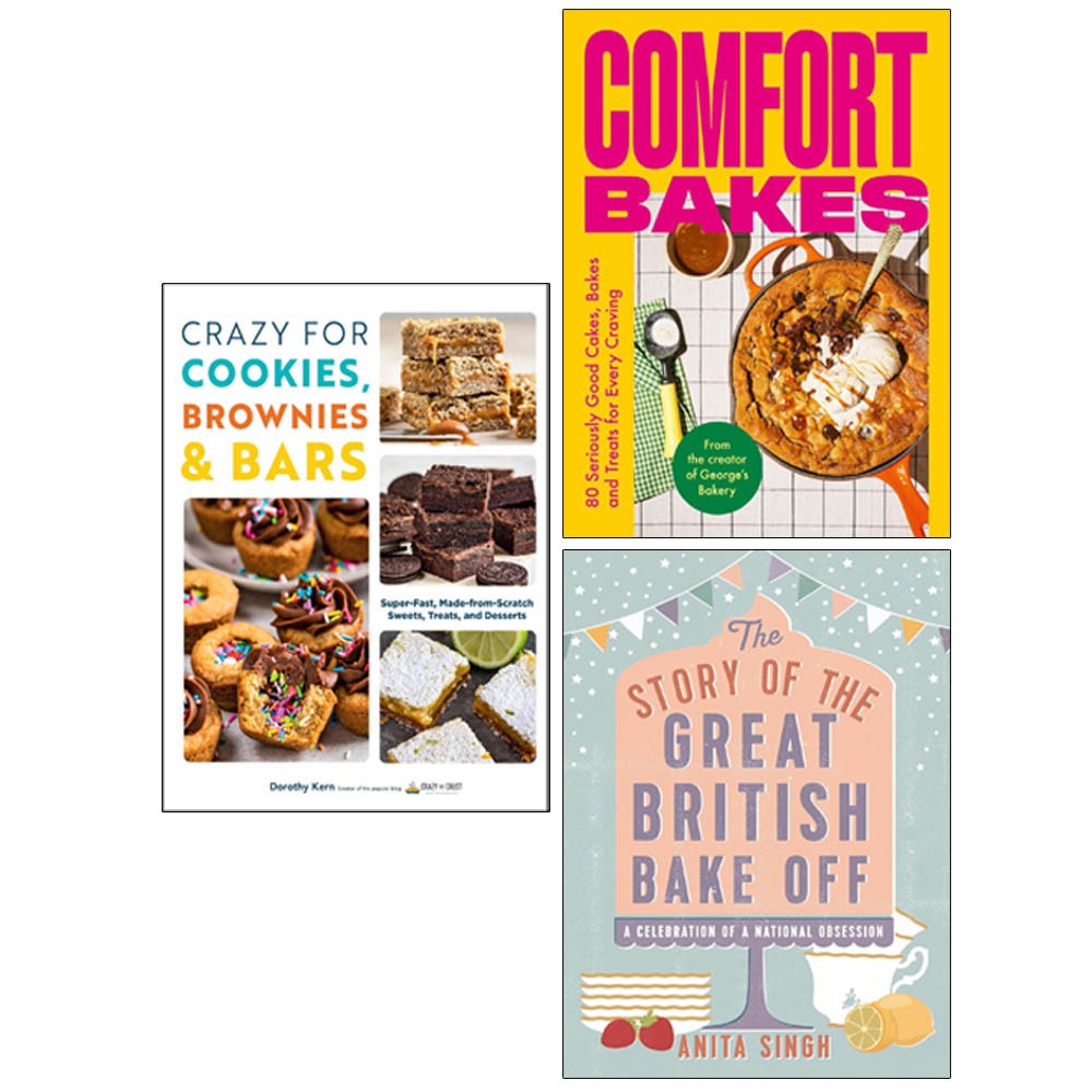Comfort Bakes HB,Story of The Great British,Crazy For Cookies Brownies 3 Books