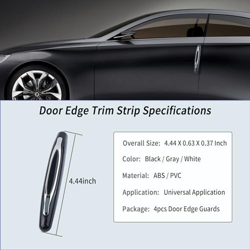4PCS Car Door Edge Guards,Anti-Scratch Car Door Protector Trim Strip with Self - Picture 3 of 7