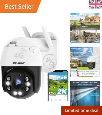Zuverlässige 2K Outdoor Überwachungskamera mit inklusive SIM & Nachtsichttechnologie