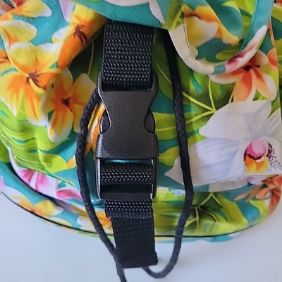 Nani Island | Backpacks teal & Plumeria Nani Island Backpack Purse Plumeria Drawstring Flap Hawaiian  main image 4