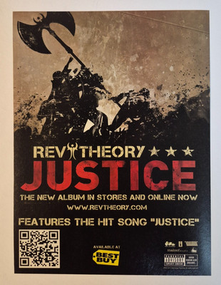 REV THEORY ''Justice'' modern rock ~ Magazine Print/Promo Ad 2011